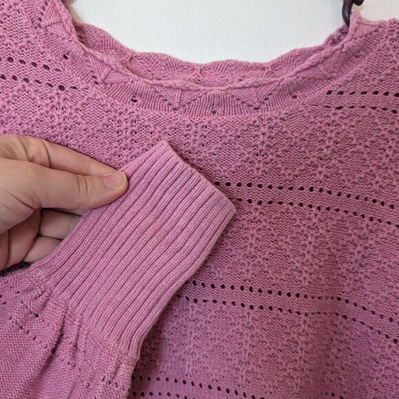 NWOT LOFT Pointelle Sweater - Picture 3 of 5